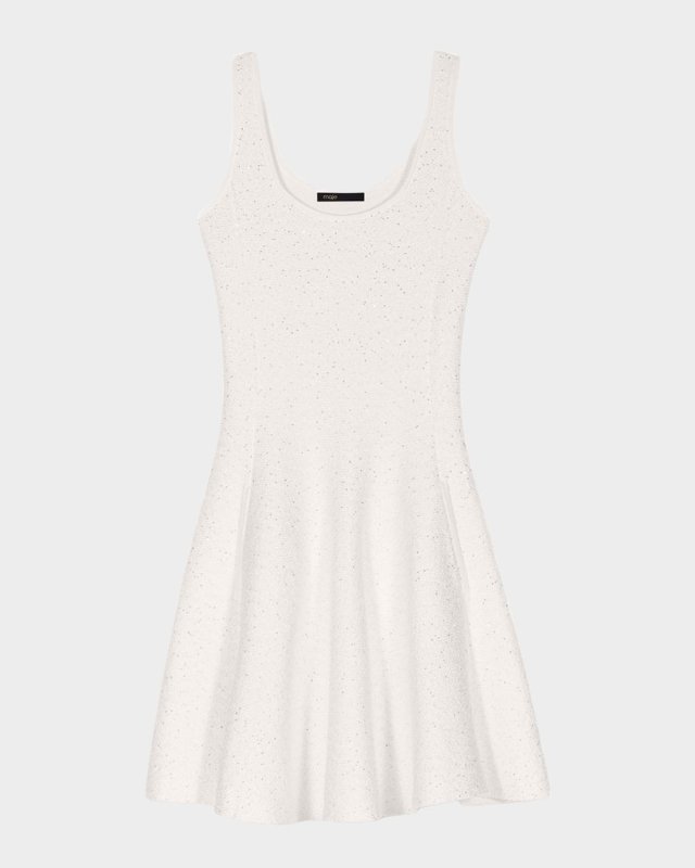 Russels Sequined Stretch Knit Mini Dress
